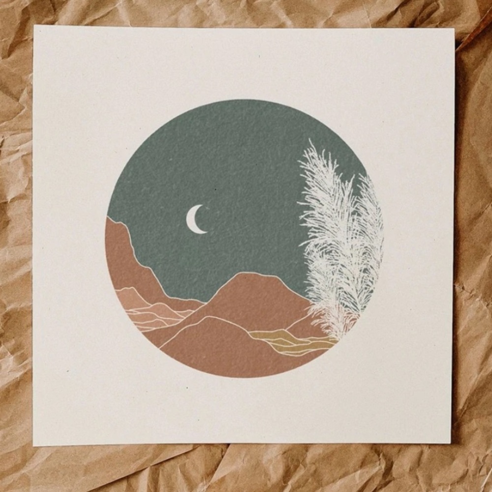 Boho 12”x12” Art Print “Chill”
